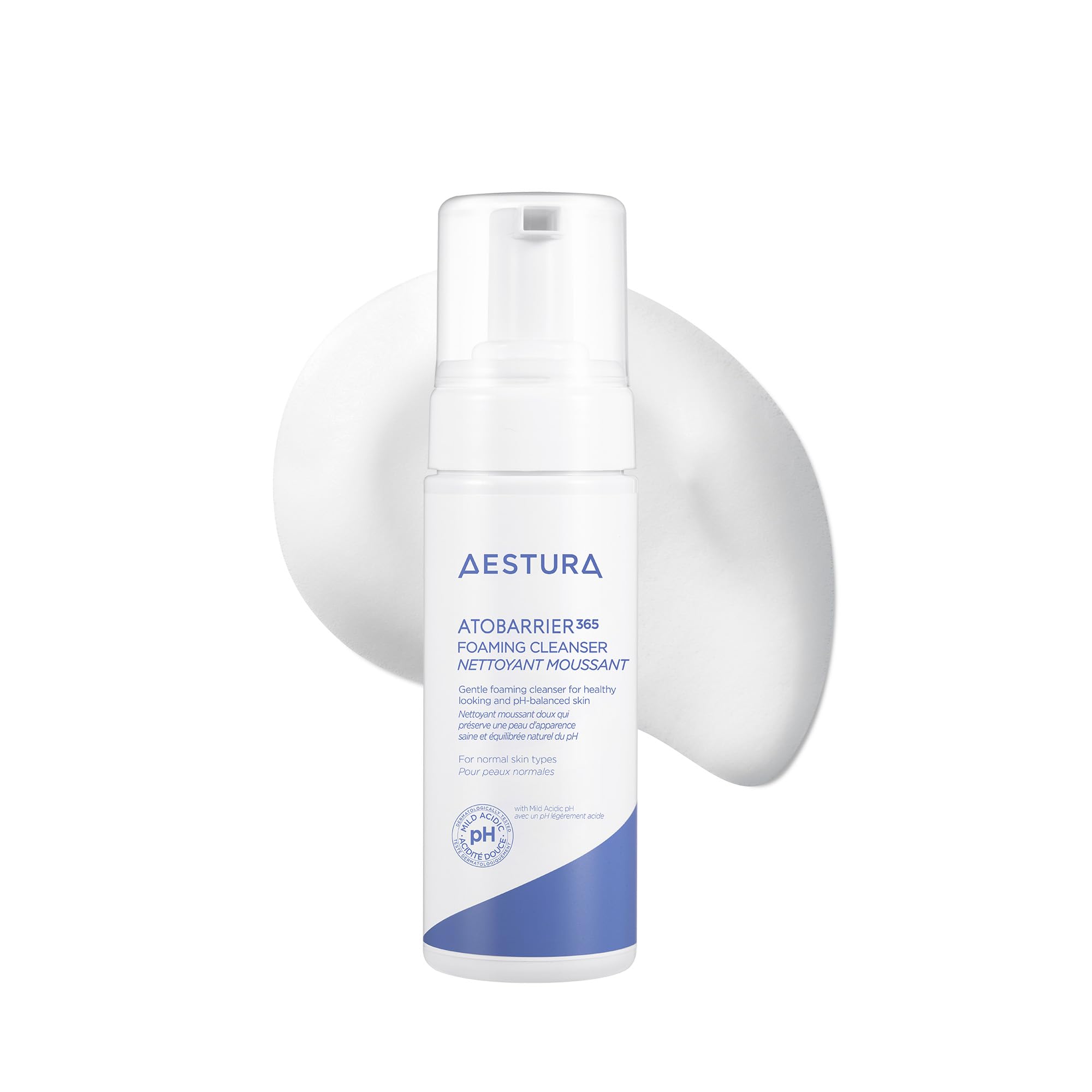 AESTURA Atobarrier 365 Bubble Cleanser in a 150ml pump bottle for gentle, pH-balanced cleansing.