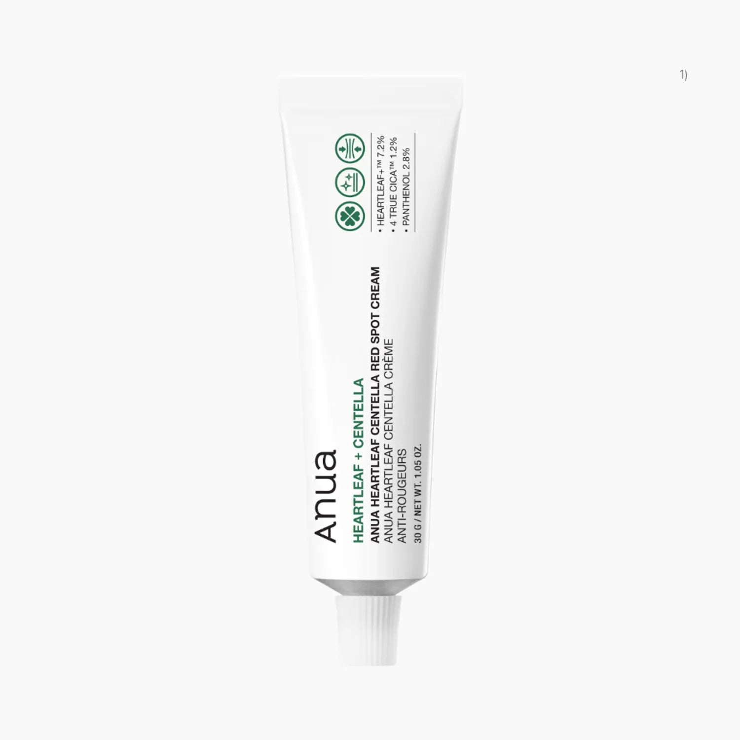 Anua Heartleaf Centella Red Spot Cream – Korean skincare spot treatment with Heartleaf, Cica, and Panthenol to calm acne, fade marks, and support barrier repair.