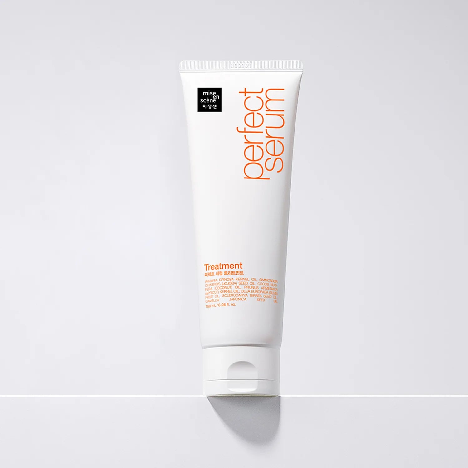 180ml golden tube of Mise-en-scène Perfect Serum Treatment for dry, damaged hair