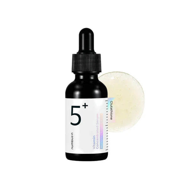 amber dropper bottle labeled numbuzin No.5 Vitamin Serum