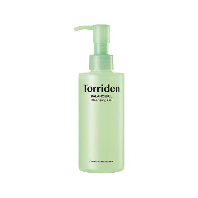 Torriden Balanceful Cica Cleansing Gel tube with clear, low-pH formula for sensitive skin