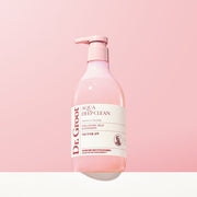 A pink pump bottle of Dr.Groot Aqua Deep Clean Shampoo for Oily Scalp, 330ml.