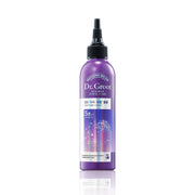 A bottle of Dr.Groot Microbiome Ampoule Treatment designed for hair loss and scalp care, with a purple label and cap.