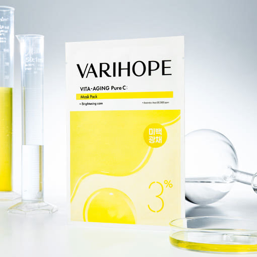 VARIHOPE VITA-AGING Pure C mask pack with a white background