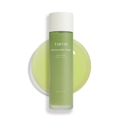 TIRTIR Match Skin Toner with minimalist packaging and matcha-green hue