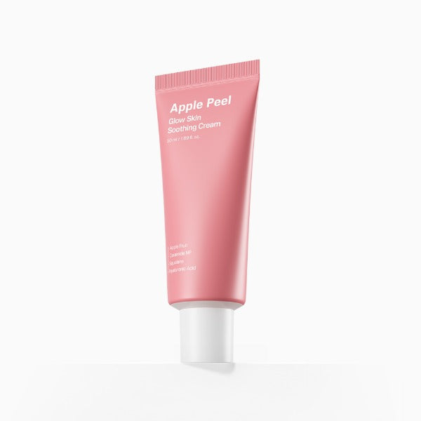 Pink tube of Sungboon Editor Apple Peel' cream on a white background